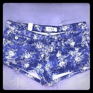 YMI denim floral shorts size 3!  Super cute!